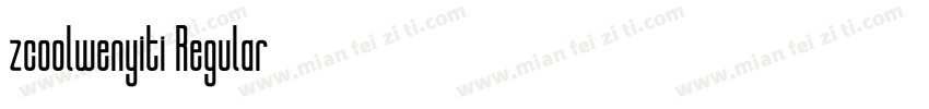 zcoolwenyiti Regular字体转换